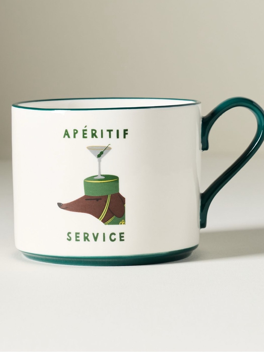 Anthropologie Nephthys Foster Aperitif Service Hotel Dog Mug NEW